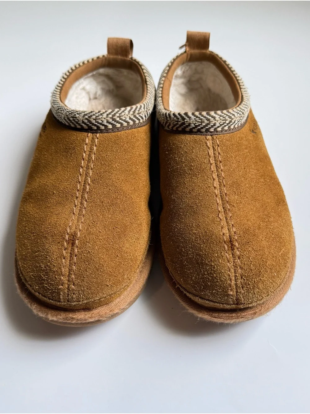 Koolaburra Kids Suede Slip-On Slippers in Tan Brown